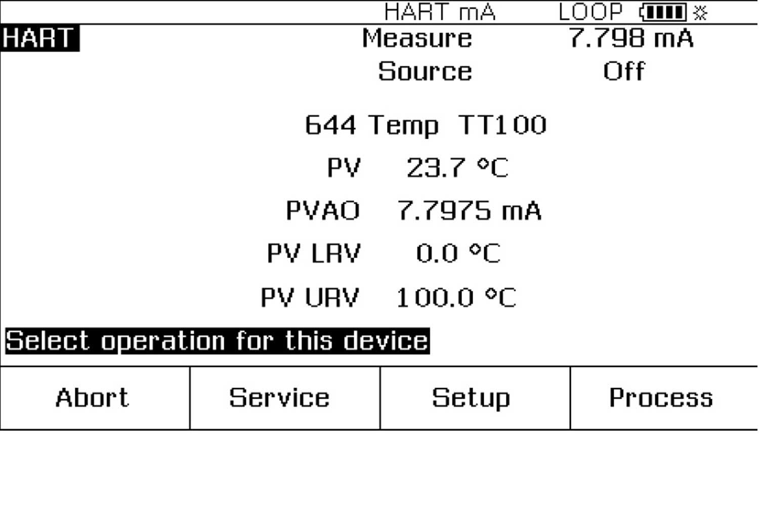 Documenting Process Calibrator Screen of Acquired Configuration Information