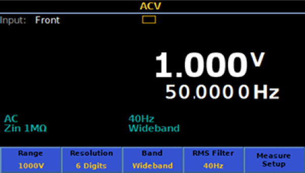 8588A AC voltage measurement, screen capture